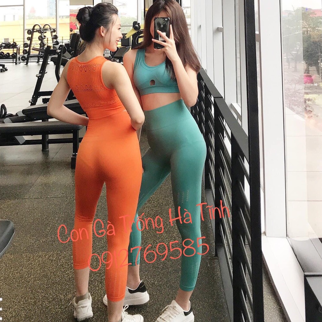 Quần Tập Gym Nữ Dệt Kim Đục Lỗ Quảng Châu Cao Cấp Bin Sports Q058