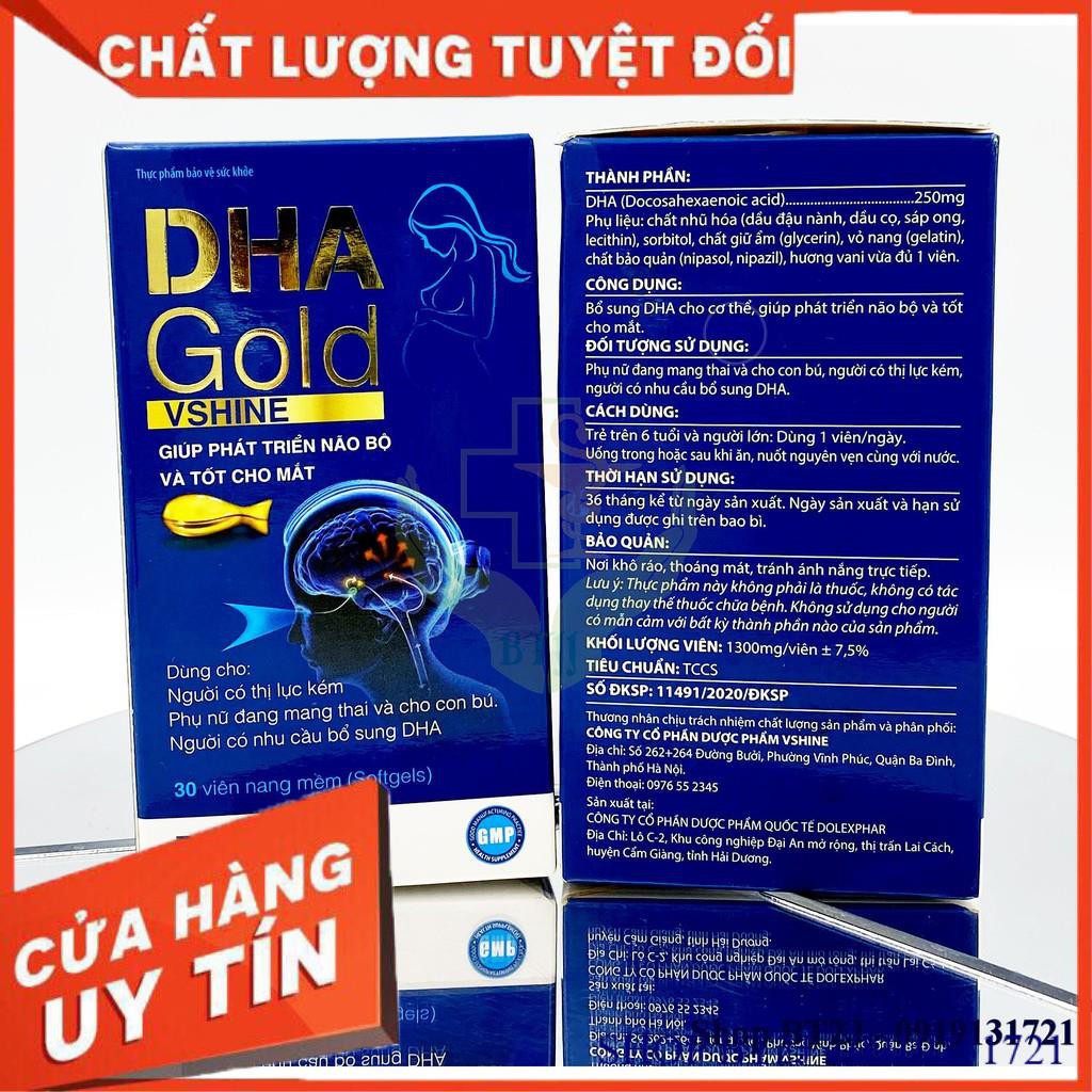 Viên Bổ Sung DHA Gold Vshine  -  Hộp 30 Viên