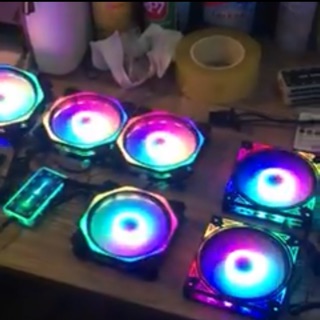 Fan led coolmoon rbg bộ 5 fan