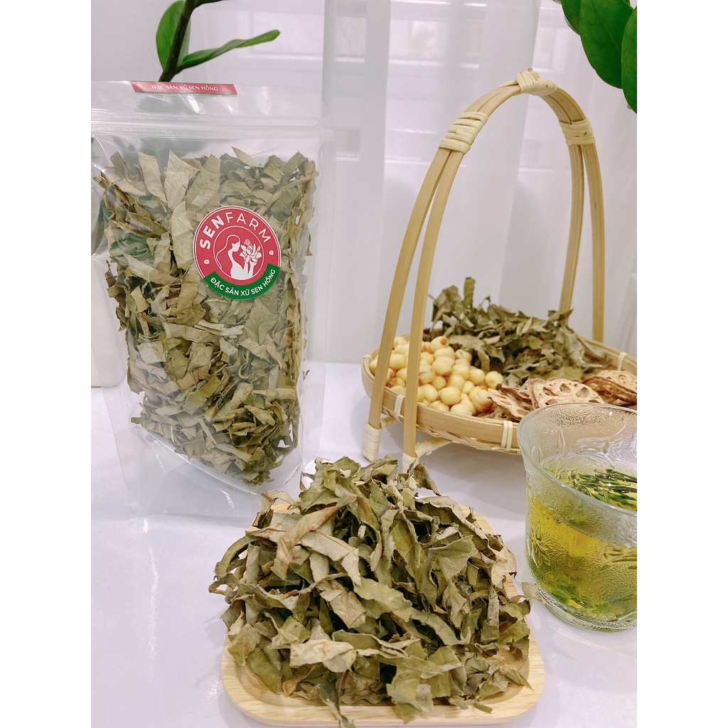 Trà lá sen khô cắt sợi Senfarm - ngủ ngon - thanh nhiệt - giảm cân - Bịch 100g