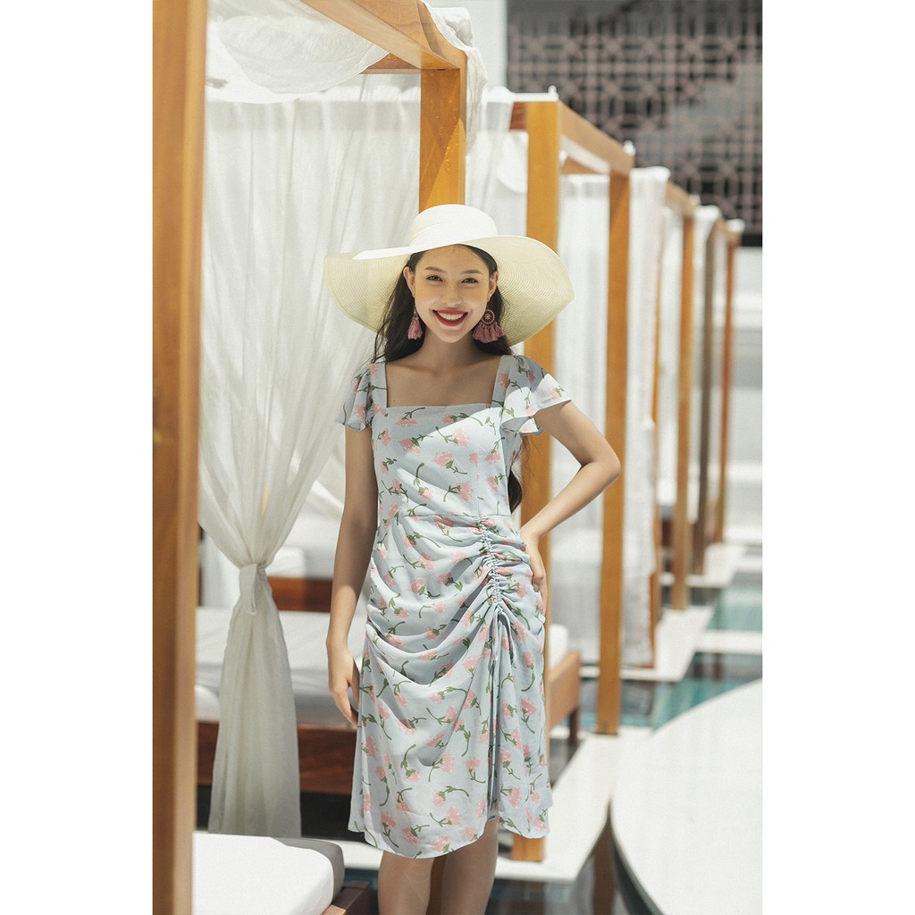 Đầm xòe ngắn tay rút dùm 1 bên DEA0317- 20Again | BigBuy360 - bigbuy360.vn