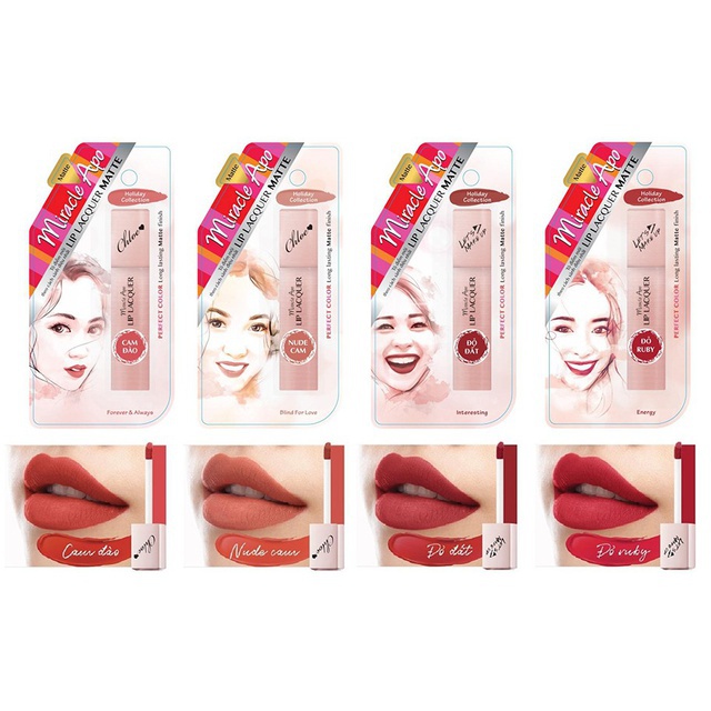 Son kem lì Miracle Apo Lip Lacquer Matte 3ml (bao bì mới)