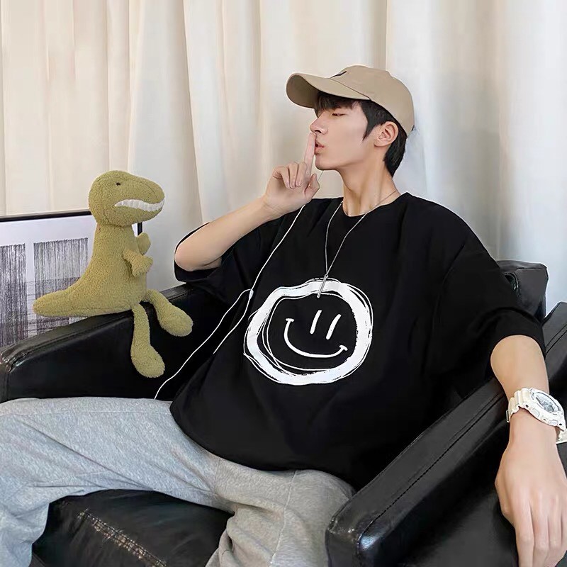 Áo thun tay lỡ unisex form rộng Mặt Tròn nam nữ phong cách ulzzang Wind | BigBuy360 - bigbuy360.vn