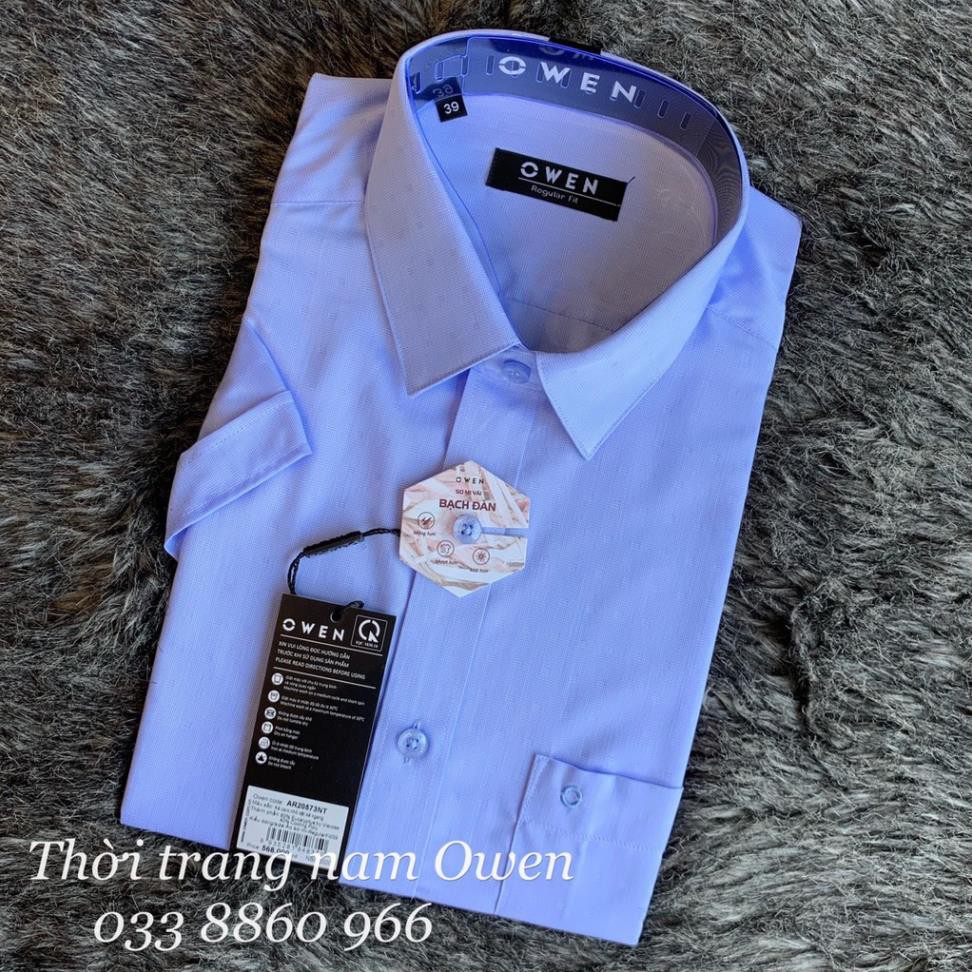 Sale Chính Hãng OWEN - Aó sơ mi ngắn tay nam Owen vải sợi bạch đàn siêu mềm mịn 20573 hot 🌺 neww * ! %