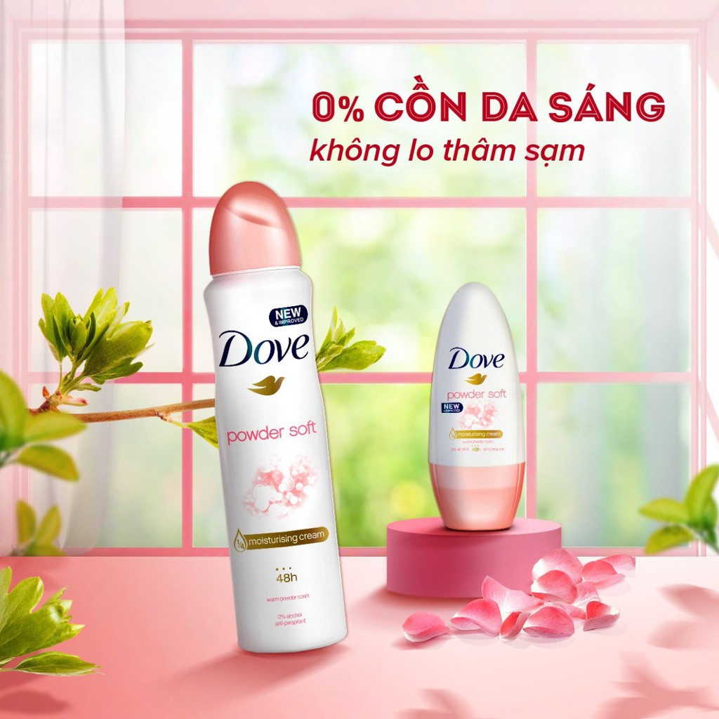 Xịt Khử Mùi Dưỡng Da Sáng Mịn Dove 48H 150ml