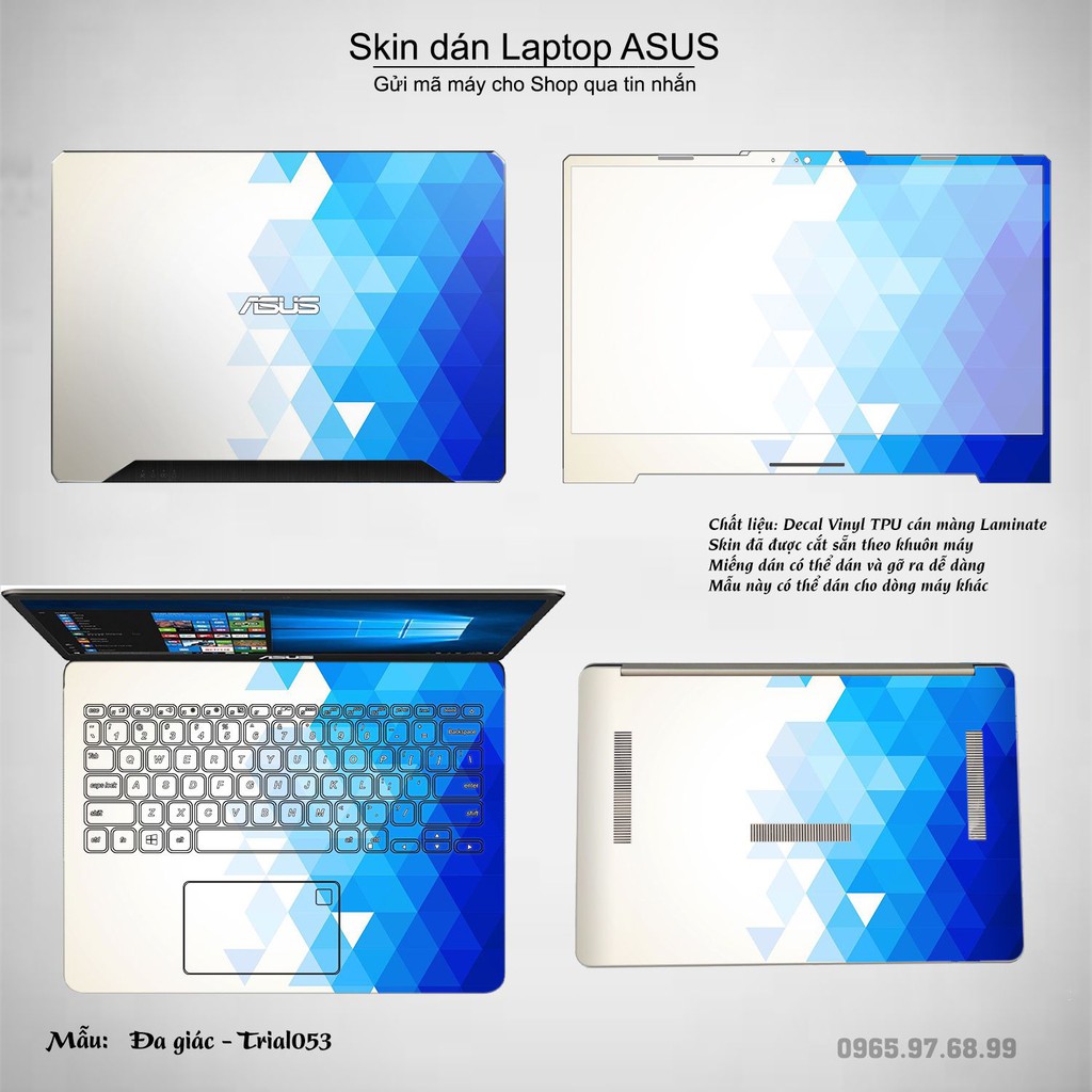 Skin dán Laptop Asus in hình Đa giác _nhiều mẫu 9 (inbox mã máy cho Shop)