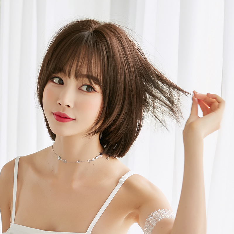 Bộ Tóc Giả 7JHH D3108 Ngắn / Dài Ngang Vai Tự Nhiên Thời Trang Cho Nữ