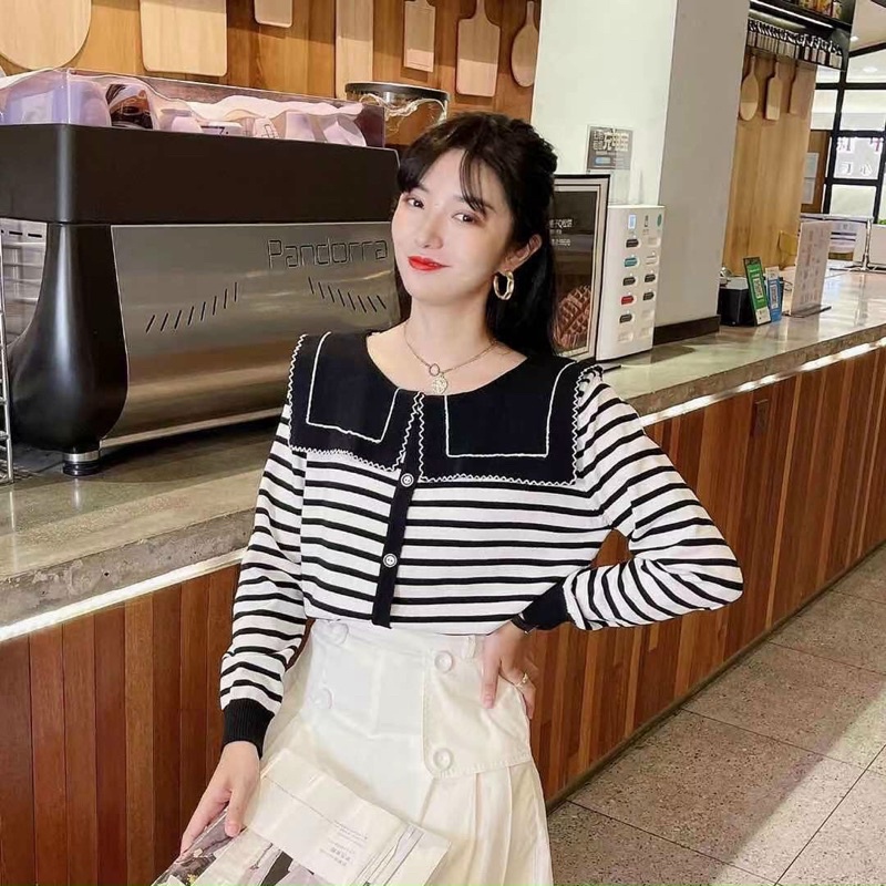 Áo Len kẻ cổ thuỷ thủ siêu hot | BigBuy360 - bigbuy360.vn