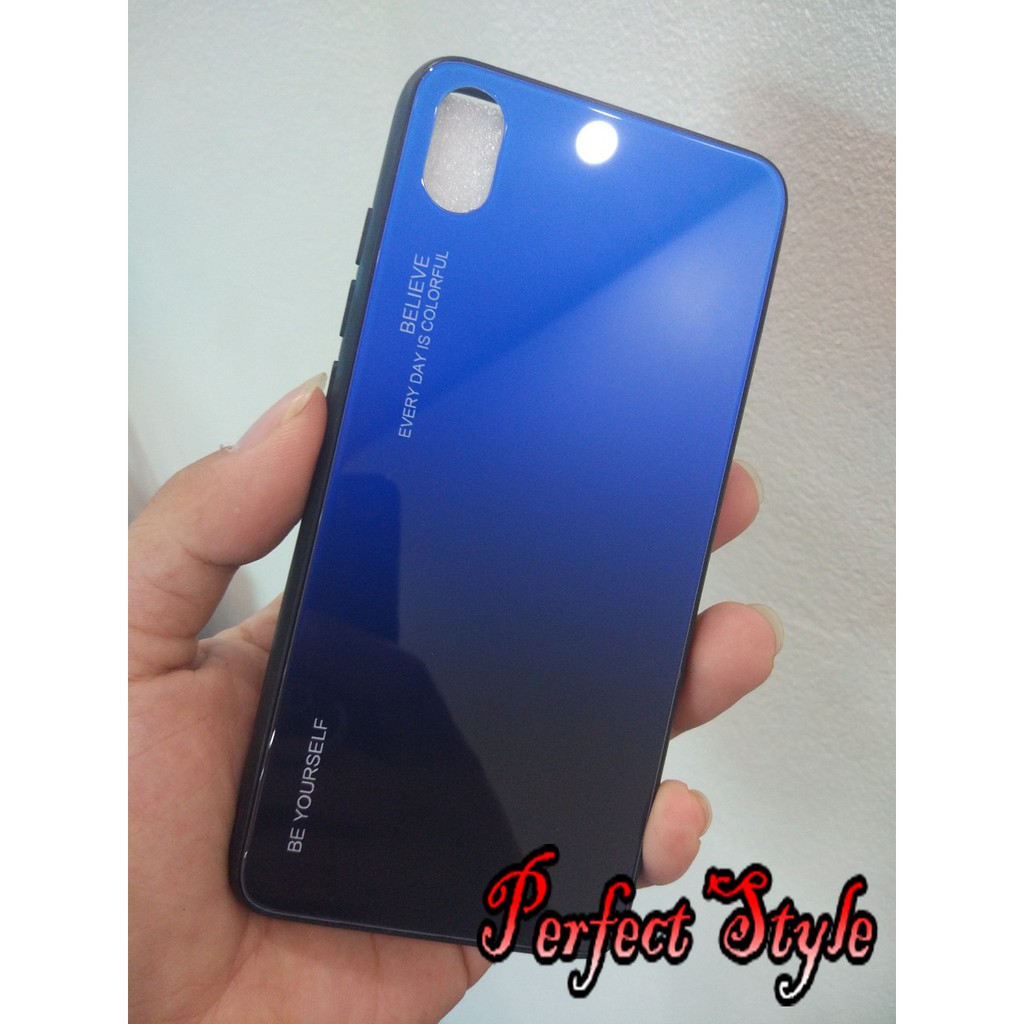 Ốp lưng mặt kính cầu vồng cho Redmi 7A