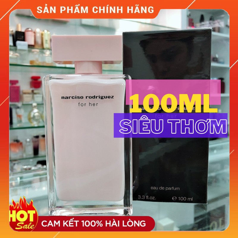 [Siêu Thơm] Nước Hoa Nữ Narciso Hồng Rodriguez Narciso for Her EDP 100ml Mùi Ngọt