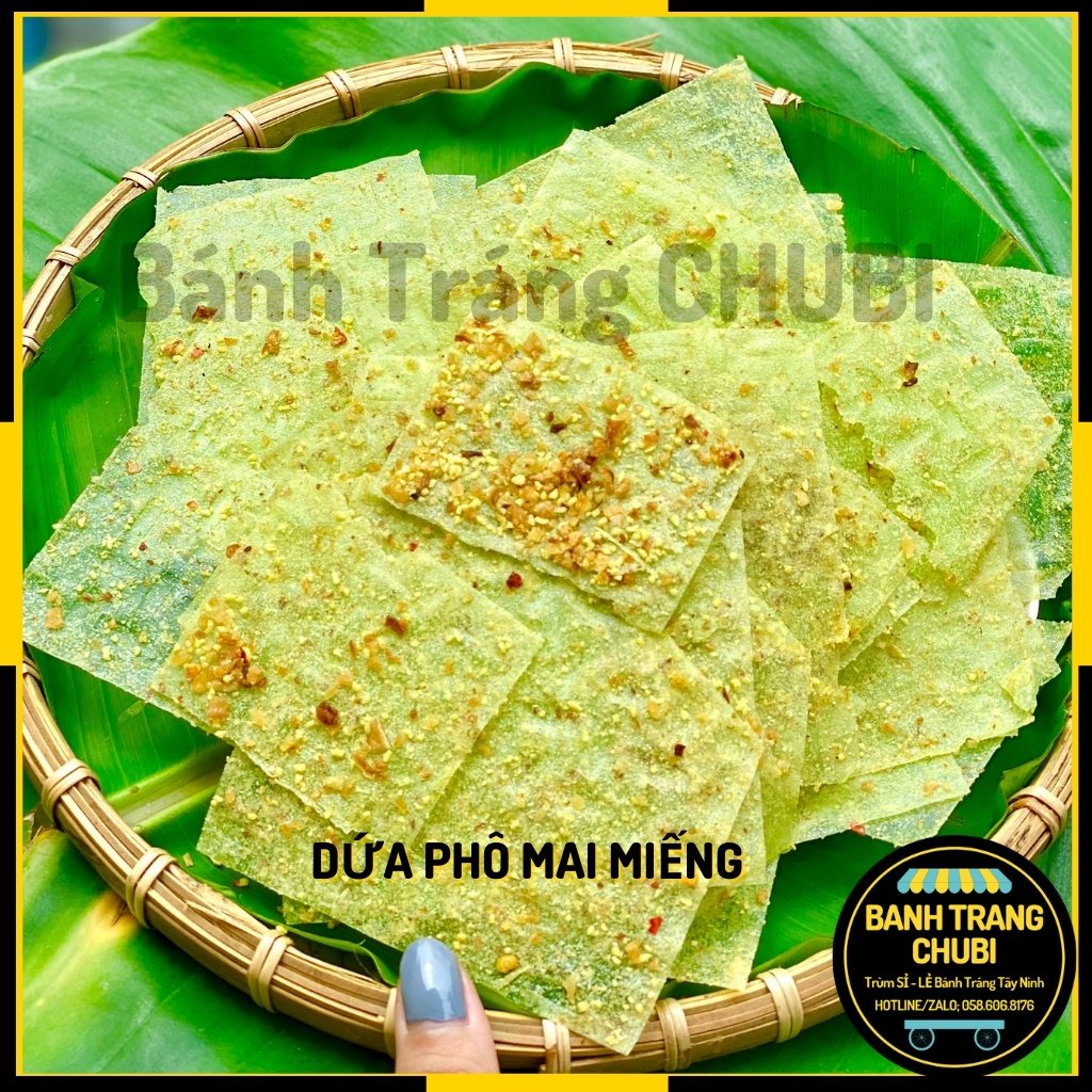 Bánh tráng tây ninh 9 vị trộn sẵn, xì ke, sate,cay, dẻo tôm - cuộn và miếng loại 1-CHUBI (LP.STORE)