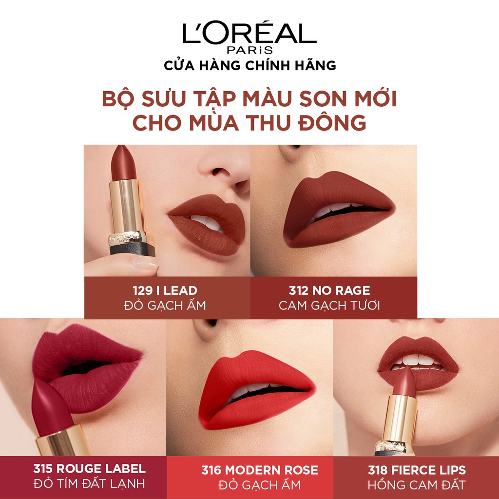 Son lì mịn môi L'Oreal Paris Color Riche Matte BỘ SƯU TẬP THU ĐÔNG 3.7g