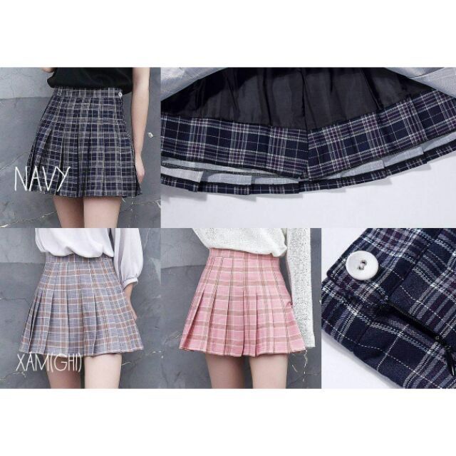[THÊM MÀU MỚI] Chân váy Tennis ulzzang kẻ (Có xs đến 3xl)