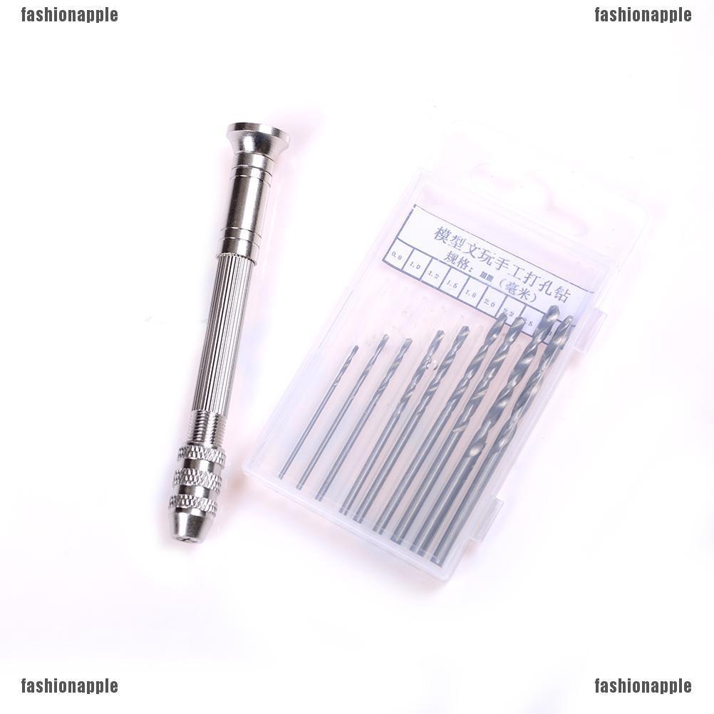 ❀❀ Máy Khoan Cầm Tay Bằng Nhôm Kèm 10 Mũi Khoan Xoắn