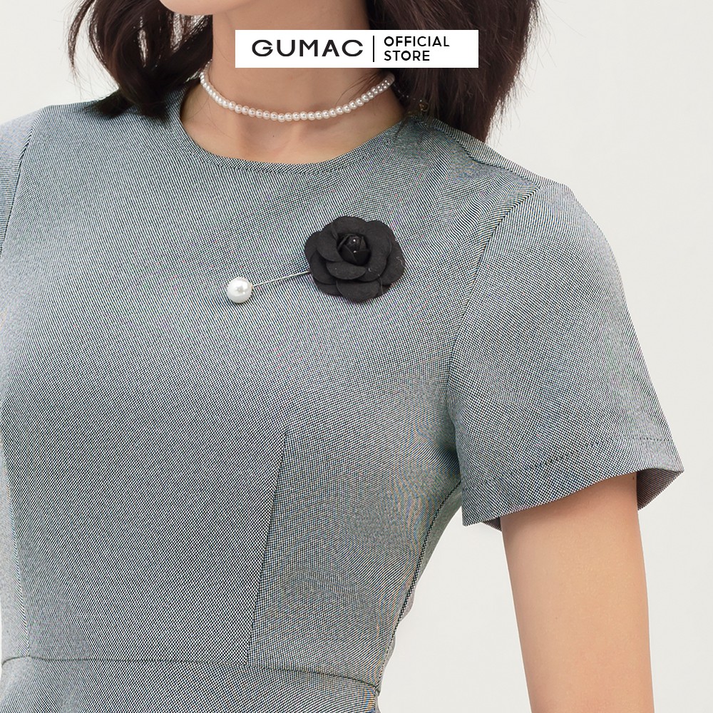 [Mã MABR07062 giảm 8% tối đa 50K đơn từ 249K] Đầm body nữ phối phụ kiện GUMAC thiết kế trẻ trung, cá tính màu xám DB391 | BigBuy360 - bigbuy360.vn