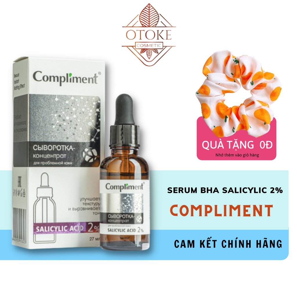 Serum Compliment 2% BHA làm sạch sâu, giảm mụn, se lỗ chân lông, kiềm dầu - Otoke