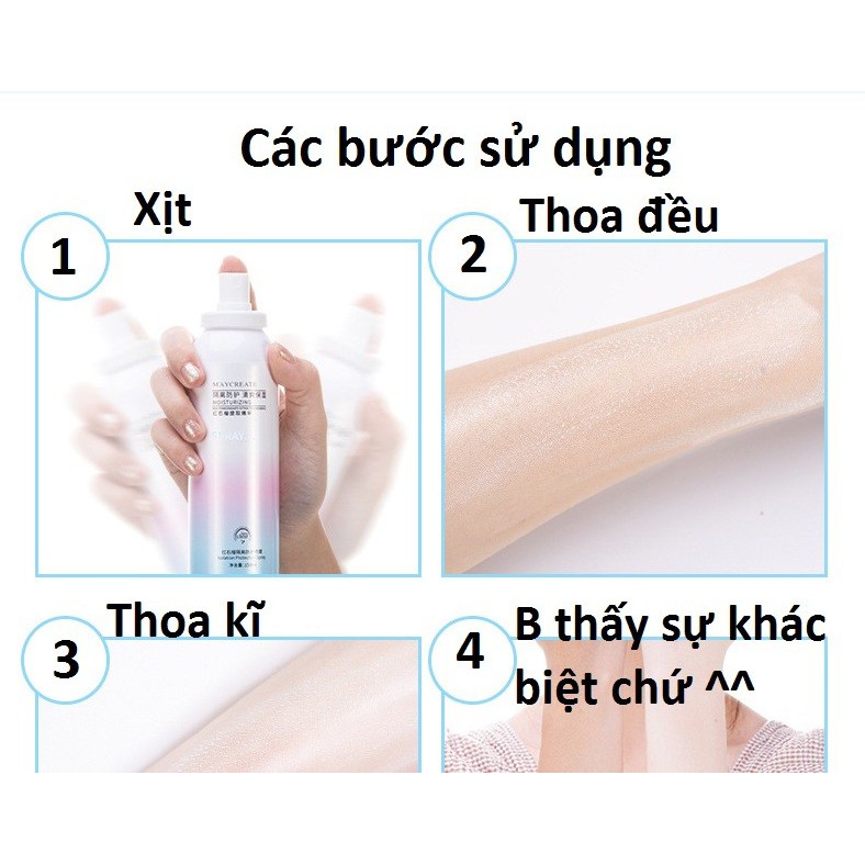 Xịt chống nắng trắng da 150ml nâng tone hiệu quả