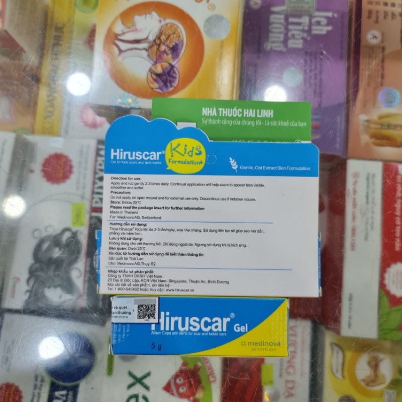 Gel mờ sẹo cho trẻ em Hiruscar Kids ⚡ Tặng quà ⚡ Tuýp 10g Bôi sẹo cho bé