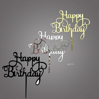 Chữ ghim trang trí bánh bằng acrylic " HAPPY BIRTHDAY " cho trẻ em
