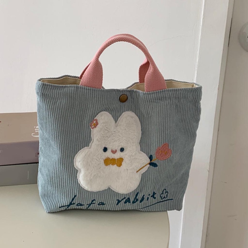 Túi Tote Xách Tay Bằng Nhung Kẻ Dành Cho Nữ