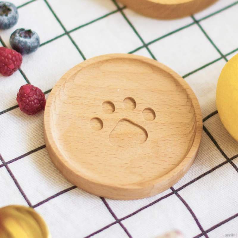 Tấm lót ly bằng gỗ cách nhiệt phong cách Nhật Bản xinh xắn