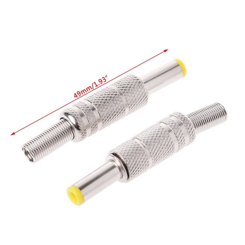 Set 5 đầu nối nguồn DC 5.5x2.1mm bằng kim loại đầu vàng