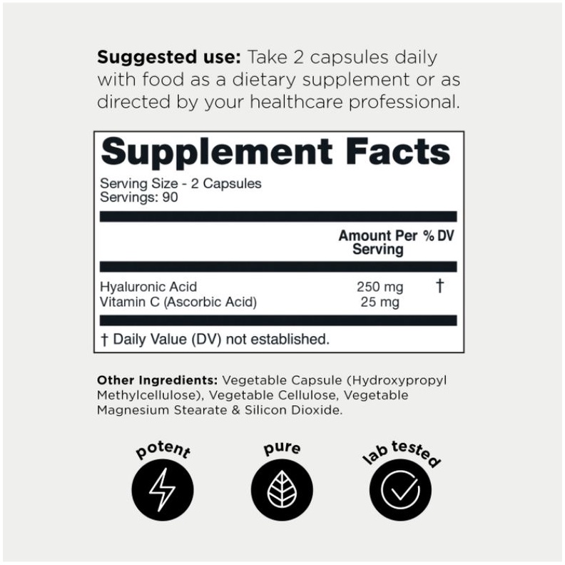 Viên Cấp Nước Sáng Da HYALURONIC ACID VITAMIN C Toniiq 250mg