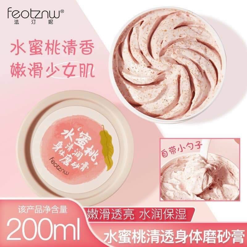 Kem Tẩy Tế Bào Chết Từ Trái Đào Body Peach Feotznw Peach Clear Body Scrub  shomt89
