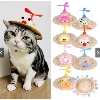 Mũ Chong Chóng Tre NÓN RƠM Doraemon Cho Mèo - Siêu Đáng Yêu Dễ Thương ĐỦ SIZE