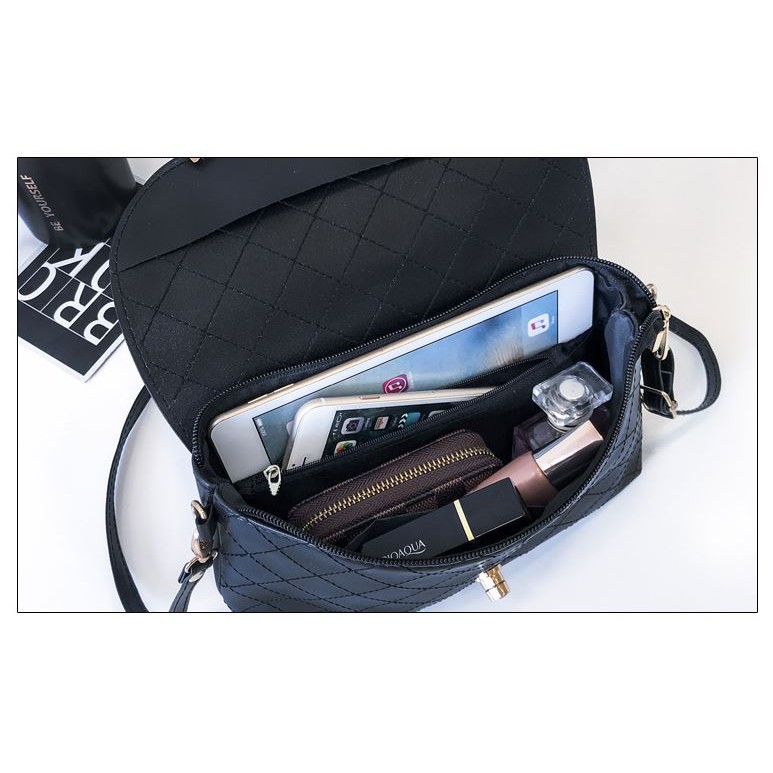 Túi Đeo Vai Nữ Vân Da Nổi Phong Cách Cực Kỳ Trẻ Trung L15