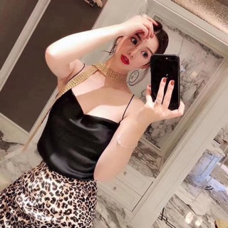 Áo hai dây đổ ngực lụa satin