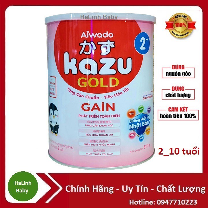 Sữa Kazu gold Gain 2+ 810g