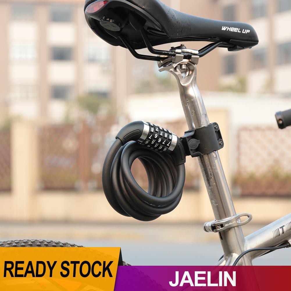 JAE WHEEL UP Anti Theft Cycling Steel Cable Lock Security MTB Bicycle Padlock