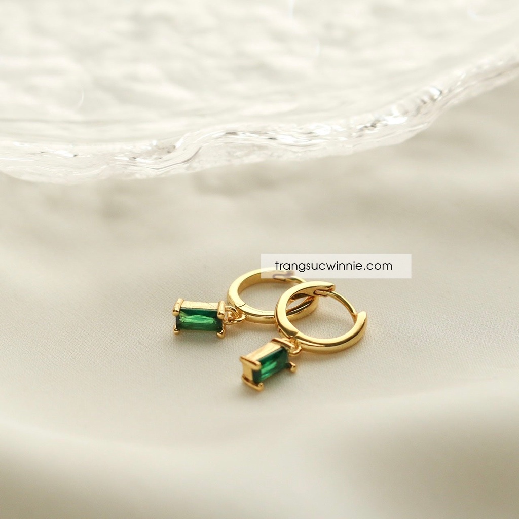 Hoa tai nữ Titan Jenny Diamond - green