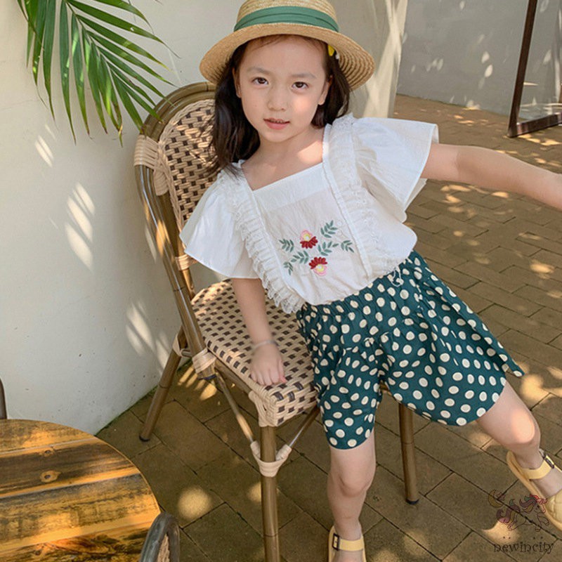 Quần ngắn in hình hoa dễ thương cho bé gái