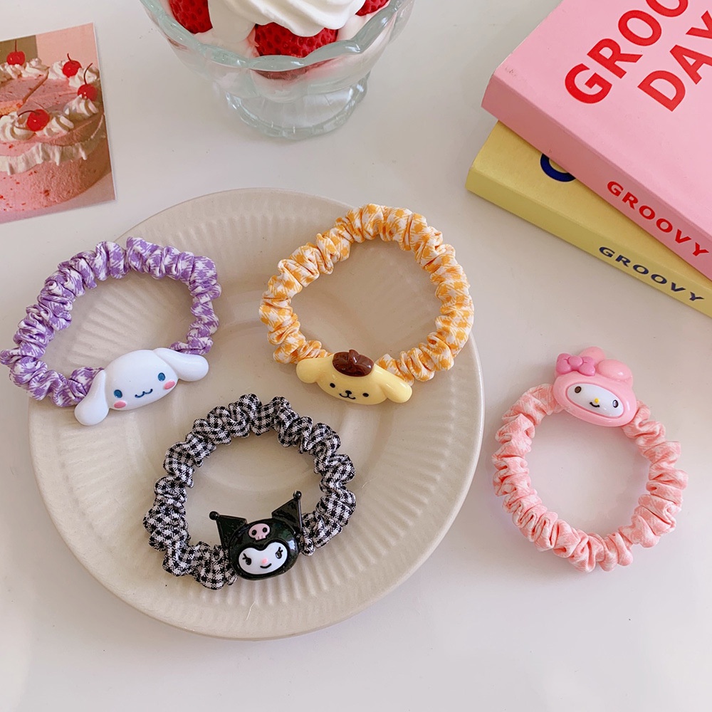 Dây Cột Tóc Họa Tiết Hoạt Hình Phong Cách Hàn Quốc Xinh Xắn Dễ Thương Cho Nữ