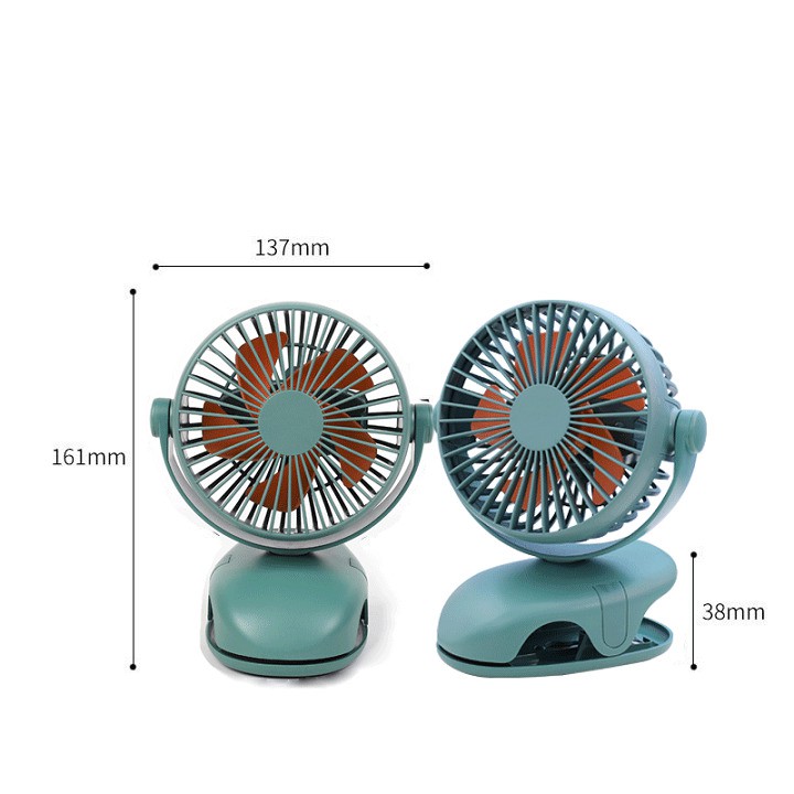 Quạt tích điện đế kẹp xoay 720 độ dành cho mọi lứa tuổi | BigBuy360 - bigbuy360.vn
