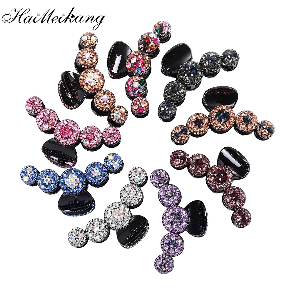 Haimeikang Hàn Quốc Rhinestone Kẹp tóc Acrylic Pha lê Kim cương Tóc Kẹp Nữ Thời trang Phụ kiện tóc