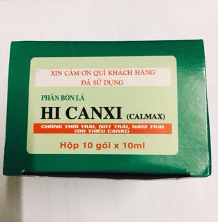 Phân bón lá giàu Canxi cho cây trồng - Hộp 10 gói