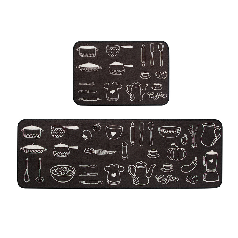 Set 2 thảm lót sàn dài 40x60+40x120cm chống trượt thấm hút tốt cho nhà bếp