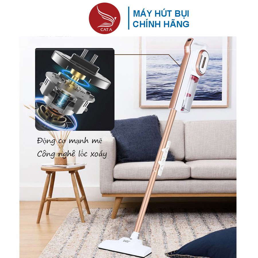 [CÁT Á] Máy Hút Bụi Cầm Tay Cát Á VC20A Công Suất 600W Lực Hút 12000Pa Bảo Hành 6 Tháng Kèm 9 Đầu Hút + Đầu Hút Chăn Nệm | BigBuy360 - bigbuy360.vn