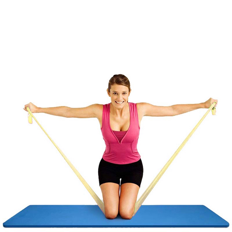 Dây kháng lực bằng latex co giãn dài 2m dùng để tập luyện yoga/thể hình