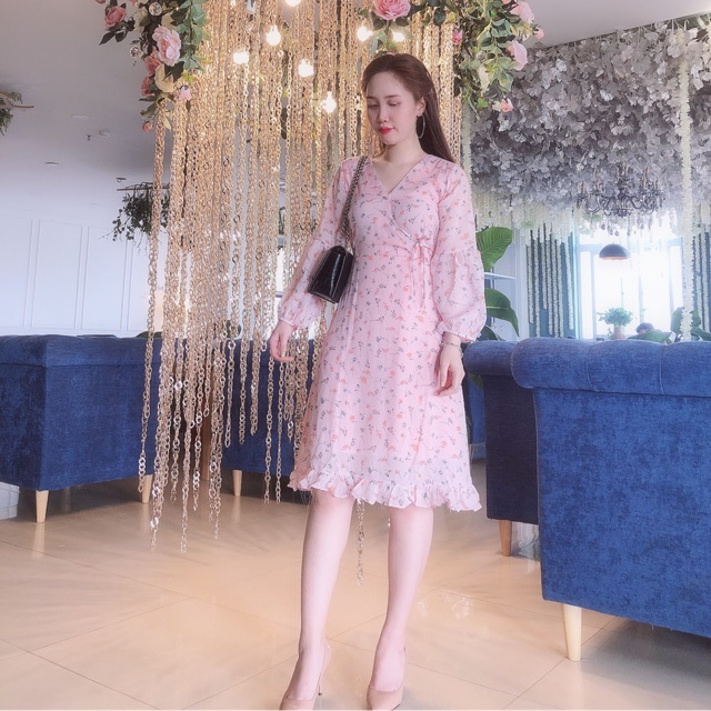 Váy hoa nhí màu Hồng phấn xinh quá ak