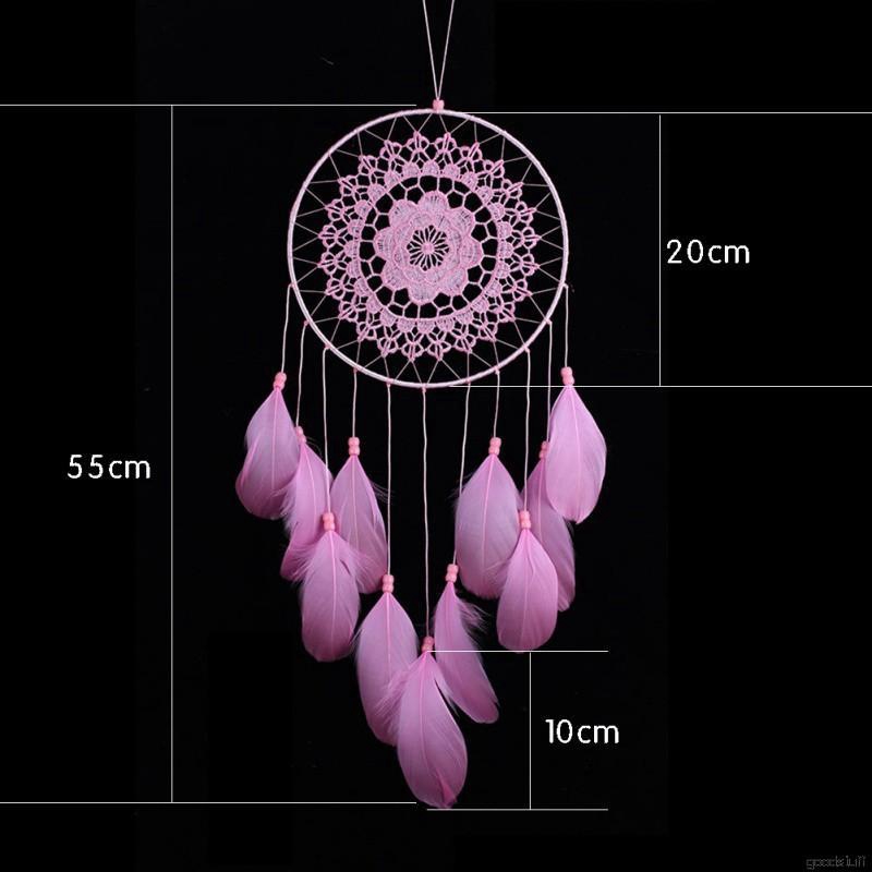 Dream Catcher Màu Hồng/Xanh Dương Xinh Xắn Dùng Để Trang Trí Nội Thất