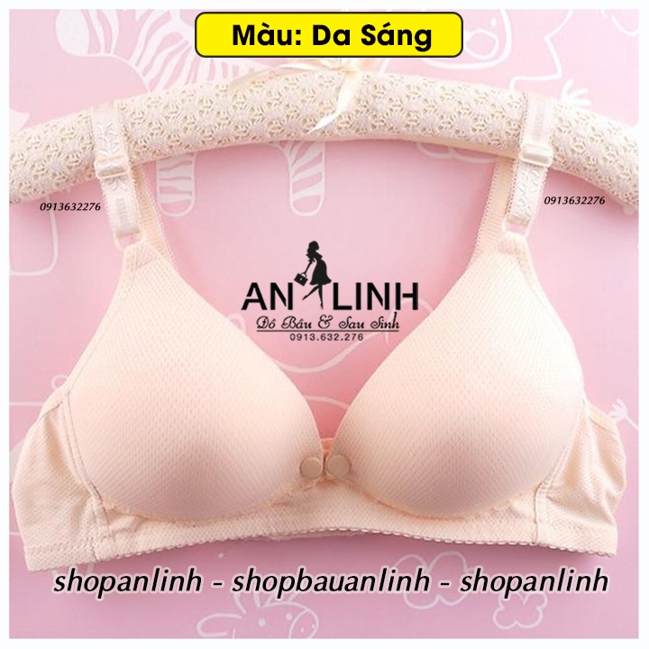 Áo lót ngực bầu cho con bú cotton thông hơi không gọng nâng ngực đồ lót chip bà bầu A88