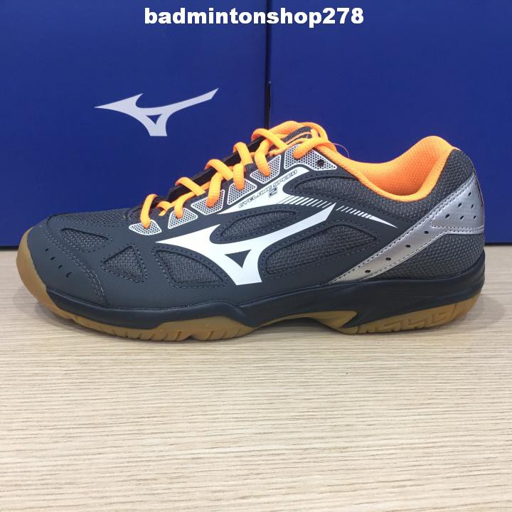 Giày cầu lông Mizuno Cyclone Speed 2 Ghi trắng