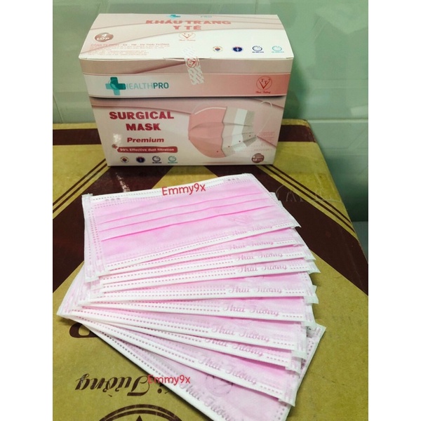 Khẩu trang y tế Thái Tường 4 lớp CÓ kháng khuẩn. Hộp 50 cái