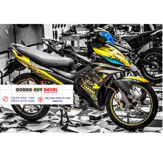 Tem trùm exciter 135 vàng đen, độ team decal xe ex dán đời 2011-2014