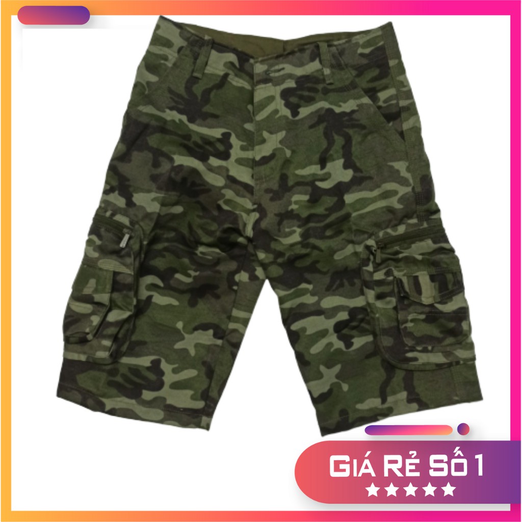 QUẦN SHORT NAM TÚI HỘP KAKI CAO CẤP RẰN RI, LÍNH, CAMO CÓ BIG SIZE (Miễn Phí Vận Chuyển)