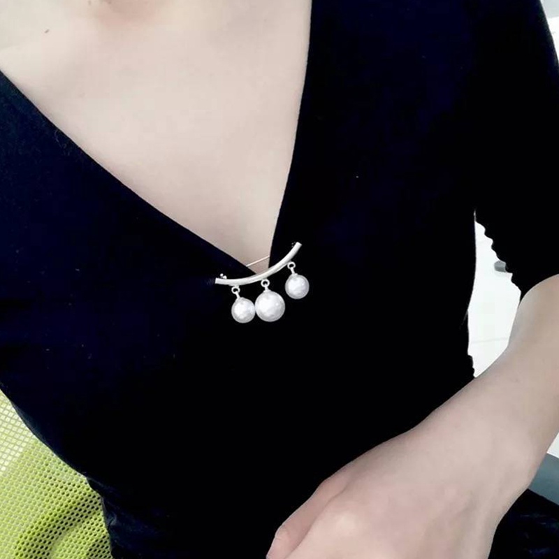 Ygt Ghim Cài Áo Cardigan Đính Ngọc Trai Đơn Giản Thời Trang Dành Cho Nữ